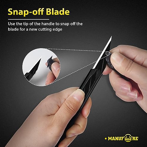 30pcs 9mm Snap-off Knives with 30-Degree Precision Blade Green | Safety Auto-lock, Sharp Blade, Easy to change blade, Lightweight Portable, Come with a Storage Case, Good for Crafting - color: Green