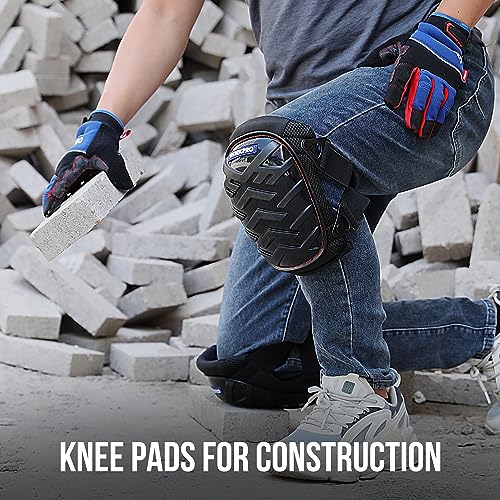 WORKPRO Knee Pads, Gel Cushion Safety Kneepads - style: Buckle