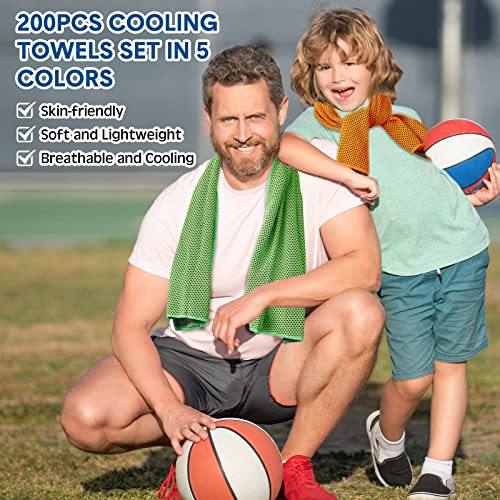 Hosuly Cooling Towel Bulk 32 x 12 Inch Ice Towel Chilly Soft Sport Yoga Athletes Gym Workout Camping Fitness Running - color: Colorful Style