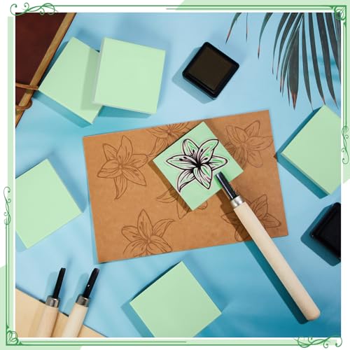 Frienda 24 Pcs 2" x 2" Rubber Carving Blocks Linoleum Blocks for Printmaking, Stamp Making, DIY Crafting, Scrapbook, Painting, Soft and Easy to Carve (Mint Green) - color: Mint Green