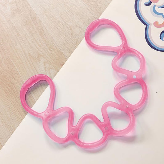 7 Ring Stretch Resistance Exercise Band, BetterJonny Workout Bands Yoga Stretching,Foot, Leg and Arm Exerciser for Home or Fitness Center Workout Walking Exercise - color: Pink
