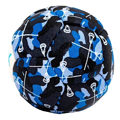 SWAX LAX Lacrosse Training Ball - Indoor Outdoor Practice Less Bounce & Rebounds - color: Blue Camo Sticks