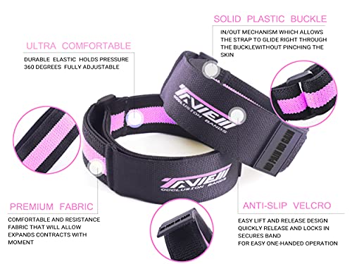 Occlusion Bands for Women Glutes & Hip Building, Blood Flow Restriction Bands BFR Bundle Booty Bands, Best Fabric Resistance Bands for Exercising Your Butt, Squat, Thigh, Fitness - color: Pink