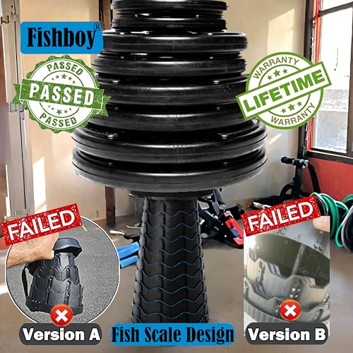 Fishboy Collapsible Stool for Adults, Portable Folding Camping Seat, 400lbs - color: Black