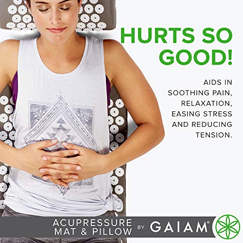 Gaiam Acupressure Mat & Pillow Set, Neck, Shoulder & Back