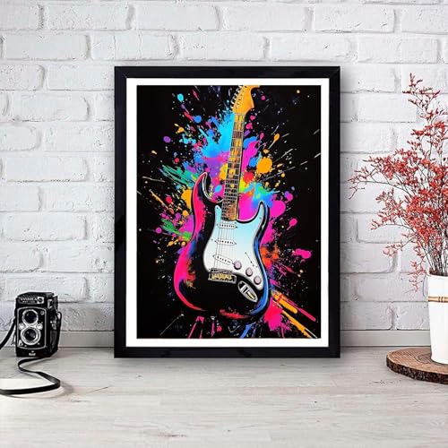 Fashion Street Art Painting Paint by Number Kits 16 x 20 inch Canvas Graffiti Bass Painting Decoration DIY Painting for Adults Beginners Paint by Numbers for Home Decor(with Frame) - color: Artwork 11, size: 16''x20''(DIY frame)