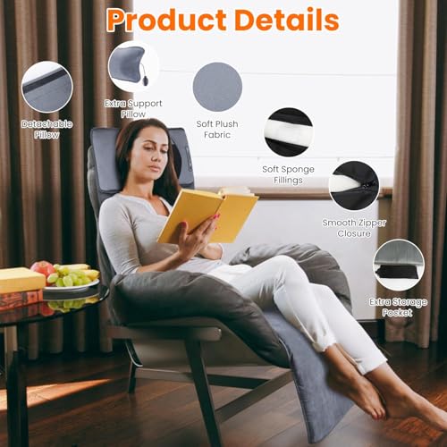 KOCASO Full Body Massage Mat with Heat & Vibration,Back Massager with 10 Motors,Massage Pad with Heat Timer for Relaxation,Body Massagers for Muscles,Ideal Gift for Parents - size: 19.29 x 7.87 x 13.78 in