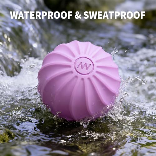 2.3" Mini Vibrating Massage Ball, 10-Speed Vibrating Foam Roller, Lacrosse Ball Massage Ball Therapy for Relieving Muscle Tension & Soreness, Vibrating Massage Roller for Plantar Fasciitis(Purple) - color: Purple