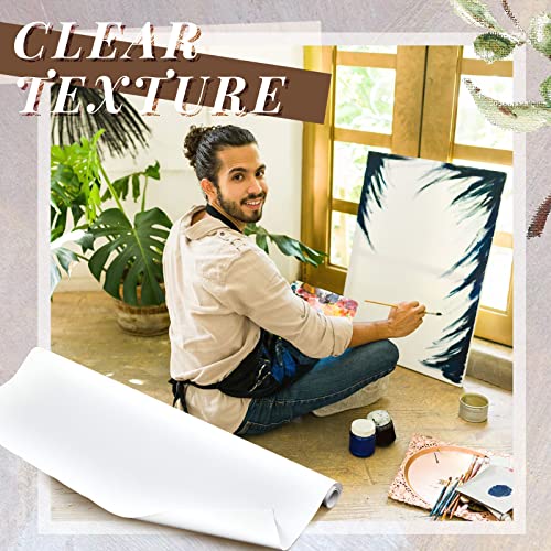 Kinlop 12 Inch x 15 Feet Double Primed Cotton Canvas White Canvas Roll for Oil and Acrylic Paint - color: White, size: 12 Inch X 15 Feet