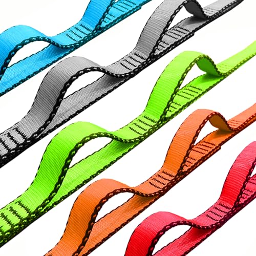 53 Inches Nylon Daisy Chains Rope Climbing Lanyard Straps Looped Strong Slings 23 kN Aerial Yoga Webbing - color: 1PC Green