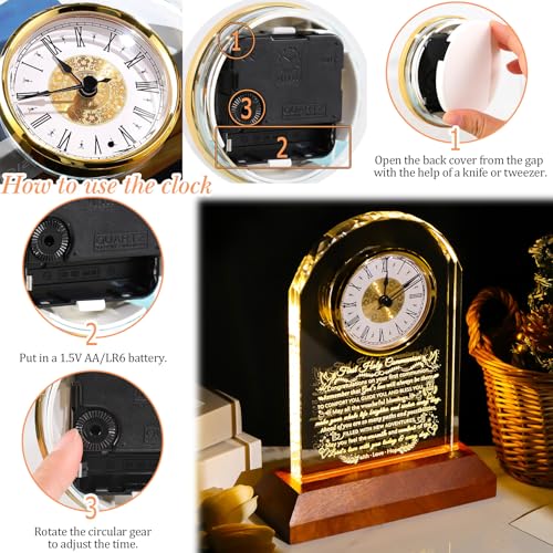 Ornalrist First Holy Communion Gifts for Girls Boys Christian Crystal Clock - color: First Holy Communion