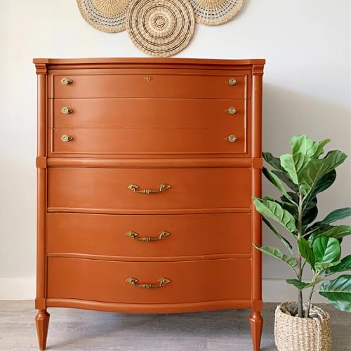 DWIL Matte Finish Furniture Paint - 16 Oz Wood Paint for Cabinets, Doors, Tables, and Dressers Refinishing - Water-Based, Non-Toxic & Odorless, Easy to Apply(Carrot Orange)-Without Tools - color: Carrot Orange, size: 16 Ounce (Pack of 1)