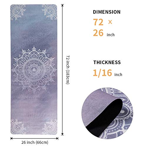 Travel Yoga Mat and Cork Yoga Block 2 Pack