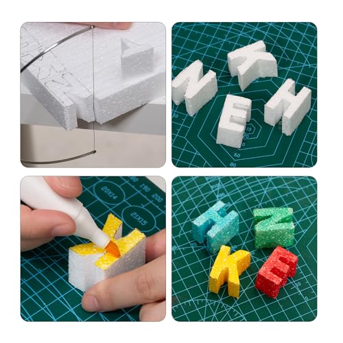 Crafare 12 Pack Craft Foam Blocks 16x12x0.5in Styrofoam Sheets for Crafts | Ideal for school art, sculpting, floral, modeling & centerpieces. These polystyrene boards cut easily.