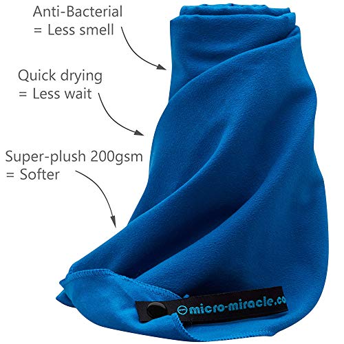 2-Pack Microfiber Towel - XXL Travel Quick Dry and Extra Soft Microfiber Towels, Lightweight and Compact for Gym, Swim Practice, Travel, Backpacking, Camping, RV, Beach, Camping - color: Blue