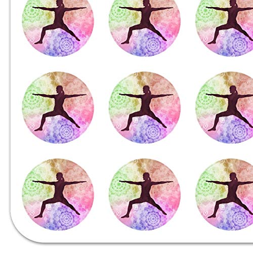Warrior II 2 Yoga Pose Planner Calendar Scrapbooking Crafting Stickers - color: Opaque, size: 50 1" Stickers