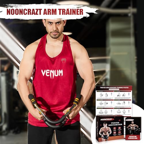 Twister Arm Trainer, 30-120 lbs Adjustable Chest Workout Equipment | 4 Spring & Poster for Men & Women, Detachable Power Twister Home Fitness Equipment for Enhancing Upper Body Muscle - color: Yellow