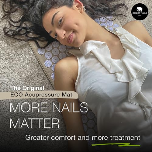 Bed of Nails ECO Mat 오리지널 Bon 지압 매트 디자인, 8820 정밀 못, 73.7 x 40.6 x 2.5cm(29 x 16 x 1인치) - color: 에코 매트