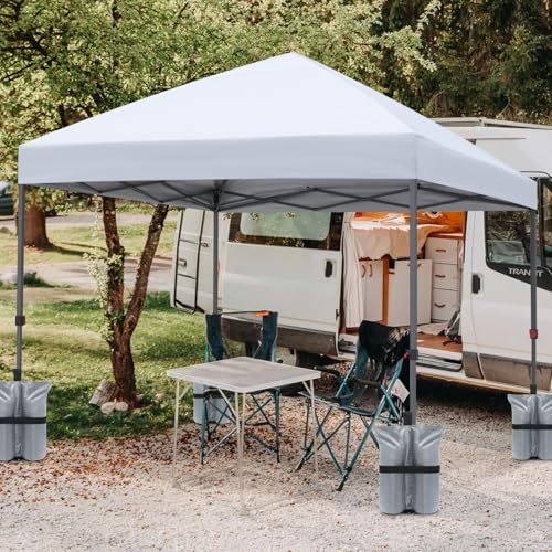 ABCCANOPY Canopy Weights 185 LBS Tent Sand Bags,4-Pack Gray(No Sand) - color: Gray, size: 185 LBS
