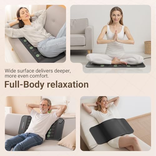 Comfytemp Extra Large Far Infrared Heating Pad 17"×33" for Back Full Body | FSA Eligible HSA XXL Electric Heat Pad with Jade Tourmaline Natural Stone Deeper FIR Heat, 6 Heat 8 Timer, Gift for Women Men