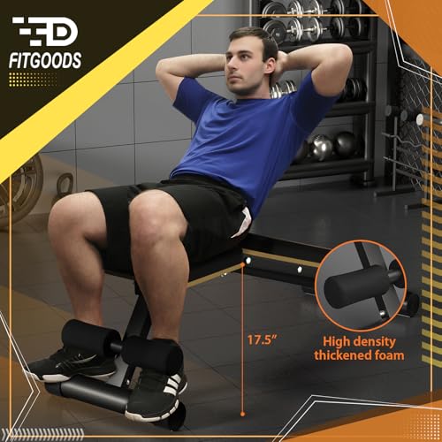 FitGoods Adjustable Weight Bench - Heavy-Duty Foldable Workout Bench for Home Gym, 660 LBS Capacity, Incline & Decline, Multi-Position Strength Training Bench, Compact Storage
