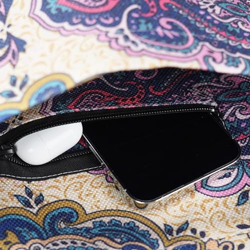 Yoga Mat Bag Yoga Tote Bag with Large Pocket and Zipper Pocket Yoga Mat Bag Carrier Fit Most Size Mats and All You Stuff - color: off white pink blue