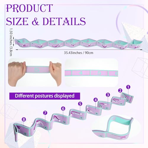 YUXIANLB Elastic Yoga Stretch Strap 8-Loop Fitness Equipment, for Women