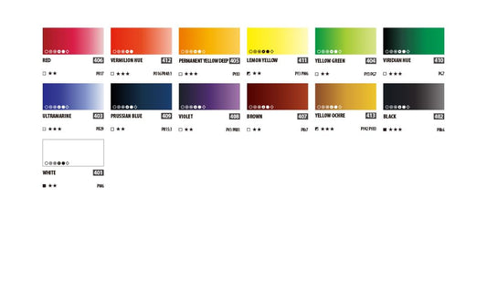 Shinhan Pro Watercolor 7.5ml Set of 13 (1225070-0013)