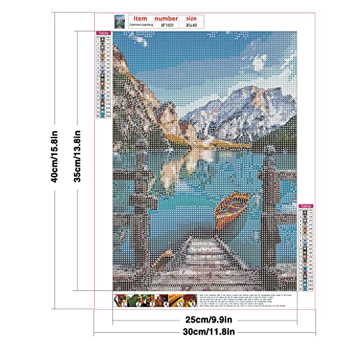 abcGoodefg 6 Pack 5D Diamond Art Painting Kits for Adults DIY Full Drill Diamond Art Kits Diamond Embroidery Paintings for Beginners, Home Wall Decor, 12x16 inch (Scenery 2) - color: Scenery 2