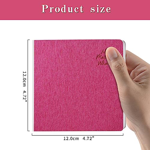 Rosered Hardcover Sketchbook Square Hardbound Sketch Journal 4.7 x 4.7 Inch 42 Sheets Art Book 250GSM Ultra Smooth Paper Ideal for Pencils,Water Color Pen,Marker Pen - color: 250gsm-Rosered