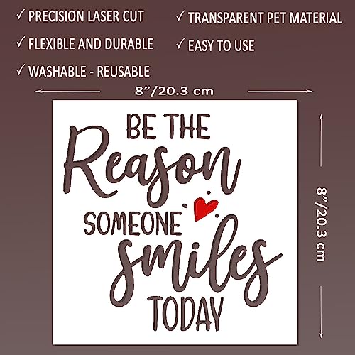 16 Word Stencils for Painting on Wood - Inspirational Stencil Set for Crafts Reusable – Art Templates for Drawing - Farmhouse Stencils and Templates for Signs, Canvas and Craft Supplies - size: 8 Inch Family