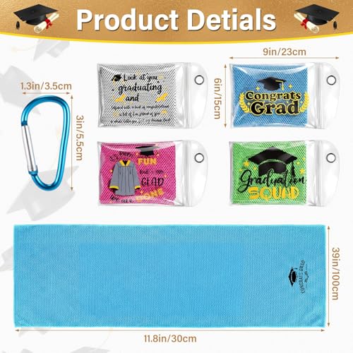 Chumia 4 Pack Cooling Towels (40"x12"), Cooling Neck Wraps, Soft Breathable Chilly Towel, Ice Towel, Microfiber Towels for Yoga, Sport, Running, Workout, Gym, Camping, Fitness & More Activities - color: Light Blue, Green, Rose Red, Light Gray, style: Grad