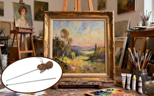 Mahl Stick for painting,Steadying Painter Hand,31.5 Inches stainless steel Mahl Stick,with Artificial Leather, Artists Painting Hand Rest Tool