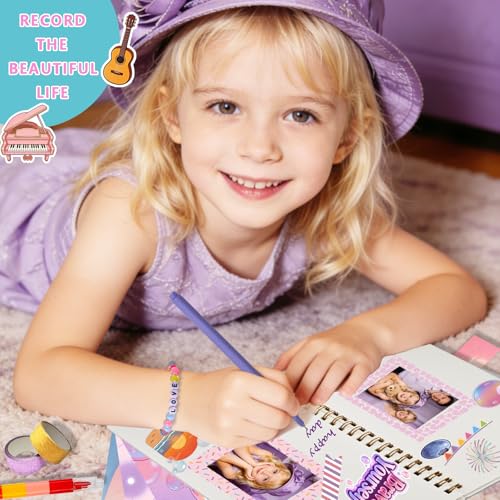 DIY Journal Kit for Girls Teen Tween Girl Gifts Trendy Stuff, Scrapbook Supplies Stationery Set, Stocking Stuffers, Art Crafts Kit - Ideal Gifts for 8 9 10 11 12 13 14 Year Old Girl