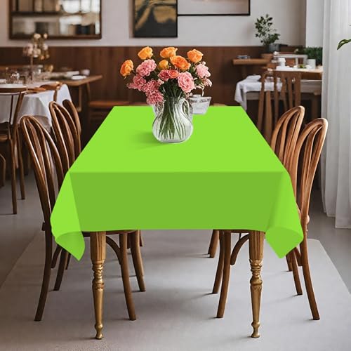 54IN X 160FT Plastic Table Cover Roll with Cutter Box, Cut to Size Plastic Table Cloths for Parties, Birthday, (Lime Green, 54"x1920") - color: Lime Green, size: 1920" x 54" (Rectangular)