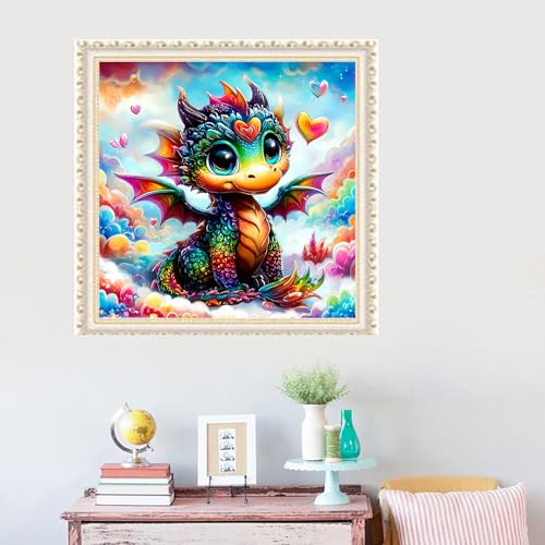 NDNXYXGS Dragon Paint by Numbers Kit for Adults,Animal DIY Painting Kits on Canvas,Cute Color by Numbers,Large Adult Paint by Number for Gifts,Home Wall Decor. - color: Dragon