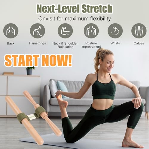 Innovative Muscle Stretching Device,Adjustable Length Hamstring Stretcher, Bring Flexibility, Pain Relief, Entire Body Easily Perform Yoga and Stretching at Home, Office, Gym