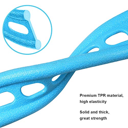 Pedal Resistance Bands with Handles Exercise Bands Multifunction Tension Rope Fitness for Working Out Arm Abs Legs Stretch Bands - color: Blue