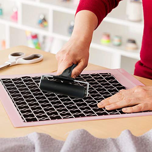 Benvo Rubber Brayer 4 inch Rubber Roller for Printmaking, Painting, Applying Glue, Wallpaper, Block Stamping Anti Skid Construction Tools with Hard Rubber Drum(Black, Classic Version)