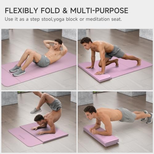 7-Fold Yoga Mat 74"x31" - color: Taro Purple