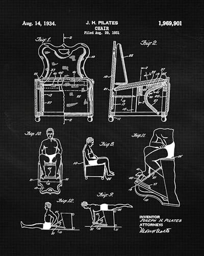 STARS BY NATURE Classic Pilates Machines Patent Prints - color: Black