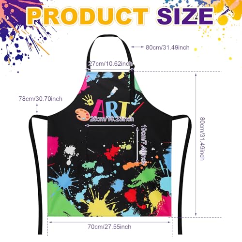 Painting Artist Apron with Pockets, Waterproof Painting Aprons for Adults, Adjustable Art Apron Bib Apron - color: Style 1