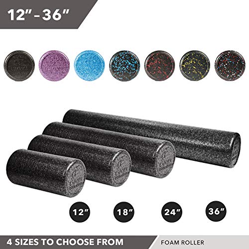 High-Density Foam Roller - color: Red Speckled, size: 24"