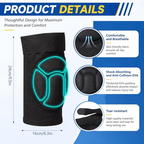 1 Pairs Muay Thai Elbow Pads and Knee Pad,Black,XL - color: Black, size: XL