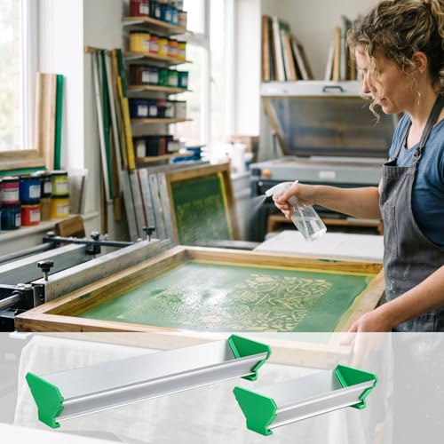 ZOOFOX 2 Pack Emulsion Scoop Coater for Screen Printing, 6" 12" Dual Edge Aluminum Silk Screen Scoop Coater for Silk Screen Printing Coating Tool, Screen Printing Supplies