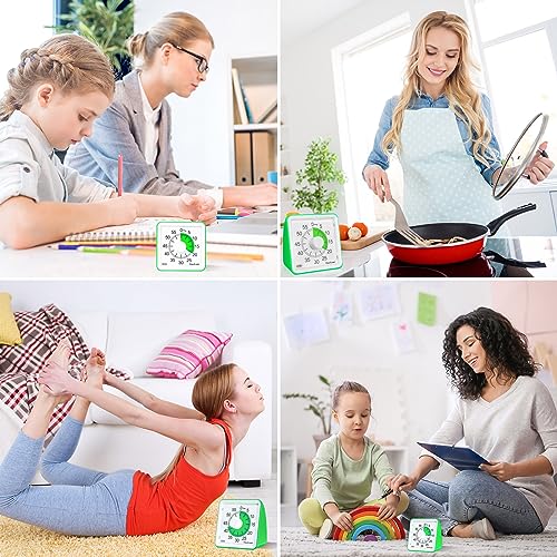 60-Minute Visual Timer for Kids, Management Classroom Timer, Green | Classroom, Home Edition Study Visual Timer - Silent Countdown Timer for Toddlers, Kids, Teachers and Adults - color: Green