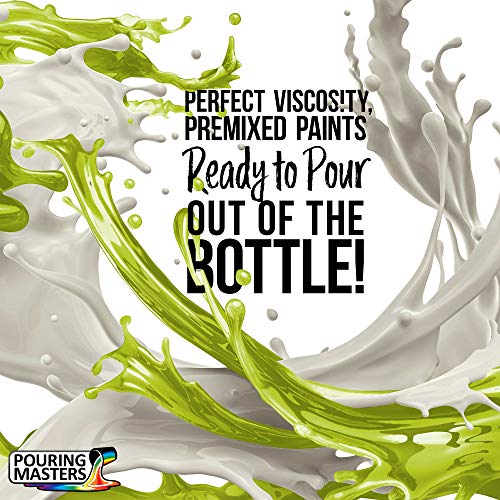 Pouring Masters Neon Yellow Ready to Pour Acrylic Pouring Paint - Premium 64-Ounce Pre-Mixed Fluid Acrylic Paint - Fluid Art Supplies for Canvas, Wood, Paper, Tile & Rocks