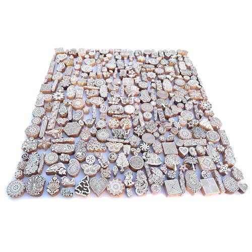 Royal Kraft Assorted Wooden Printing Blocks – Bulk Pack of 10 Blocks - color: Bulk02_10, size: 10 Pcs