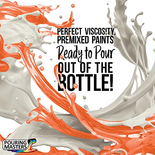 Pouring Masters Carrot Cake Ready to Pour Acrylic Pouring Paint - Premium 8-Ounce Pre-Mixed Fluid Acrylic Paint - Fluid Art Supplies for Canvas, Wood, Paper, Tile & Rocks - color: Carrot Cake