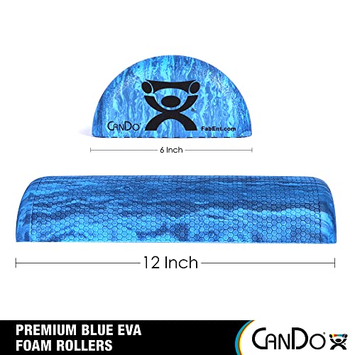 CanDo Premium Blue Marble EVA Foam Roller for Muscle Restoration, Massage Therapy, Sport Recovery and Physical Therapy 6" x 12" Half-Round - size: 6" X 12", style: Half Round
